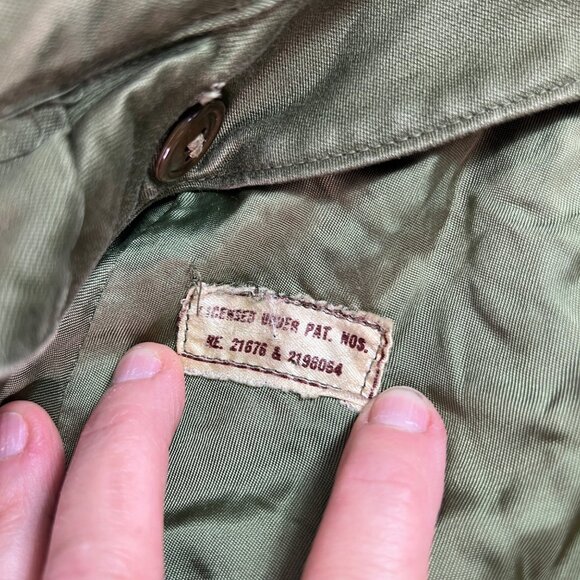 VTG US Army Korean War 1952 Olive Green Long OD-7 Field Trench Coat w/Liner Wool - Picture 4 of 16